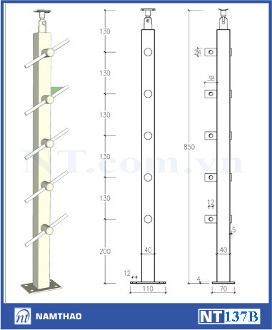 TRỤ INOX NAM THAO