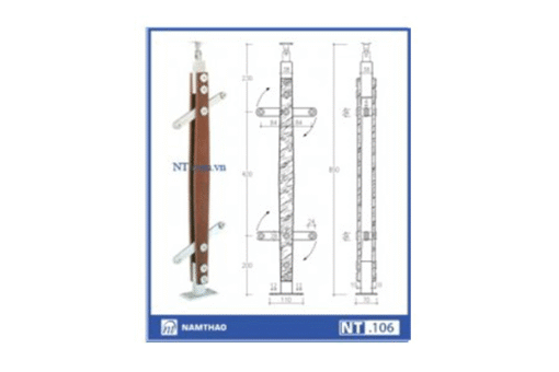 Trụ Inox lan can kính Nam Thao NT 106