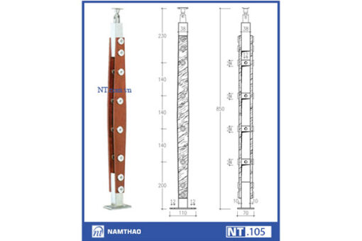 1.1 Trụ lan can Inox 304 Nam Thao NT 105