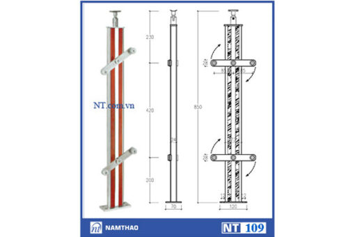 9.9 Trụ lan can Inox Nam Thao NT 109