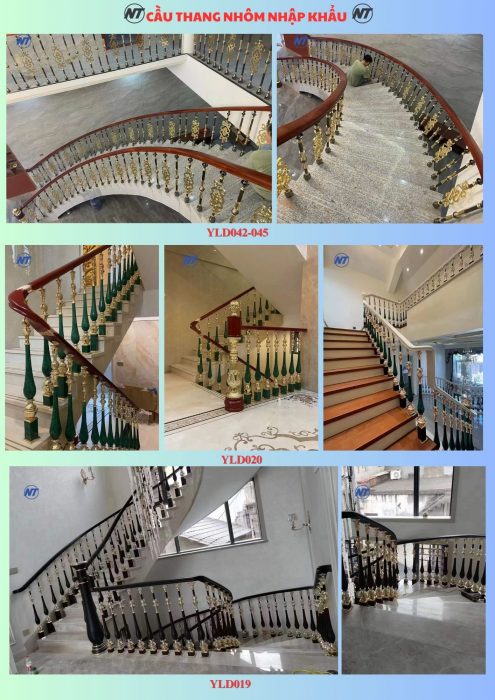 CẦU THANG NHÔM ĐÚC NHẬP KHẨU, CON TIỆN NHÔM ĐÚC, CON TIỆN MẠ VÀNG