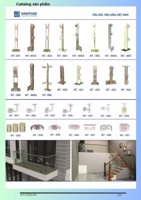 Cattalog cầu thang inox Nam Thao